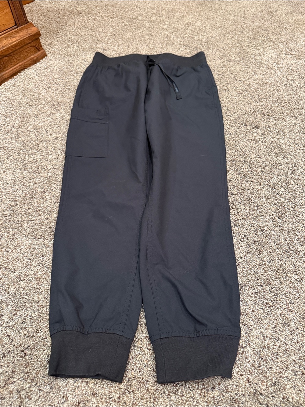 Carhartt Lg Scrubs-  Black Drawstring Cargo Jogger Pants